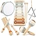Vanplay Musical Instruments 6 in 1 Wooden Musical Toys for 2 3 Year Old Boy Girls Birthday Gifts Neutral Colors with Modern Boho Xylophone for Toddler Preschool Educational Toy for Baby 18 Months - Image 2