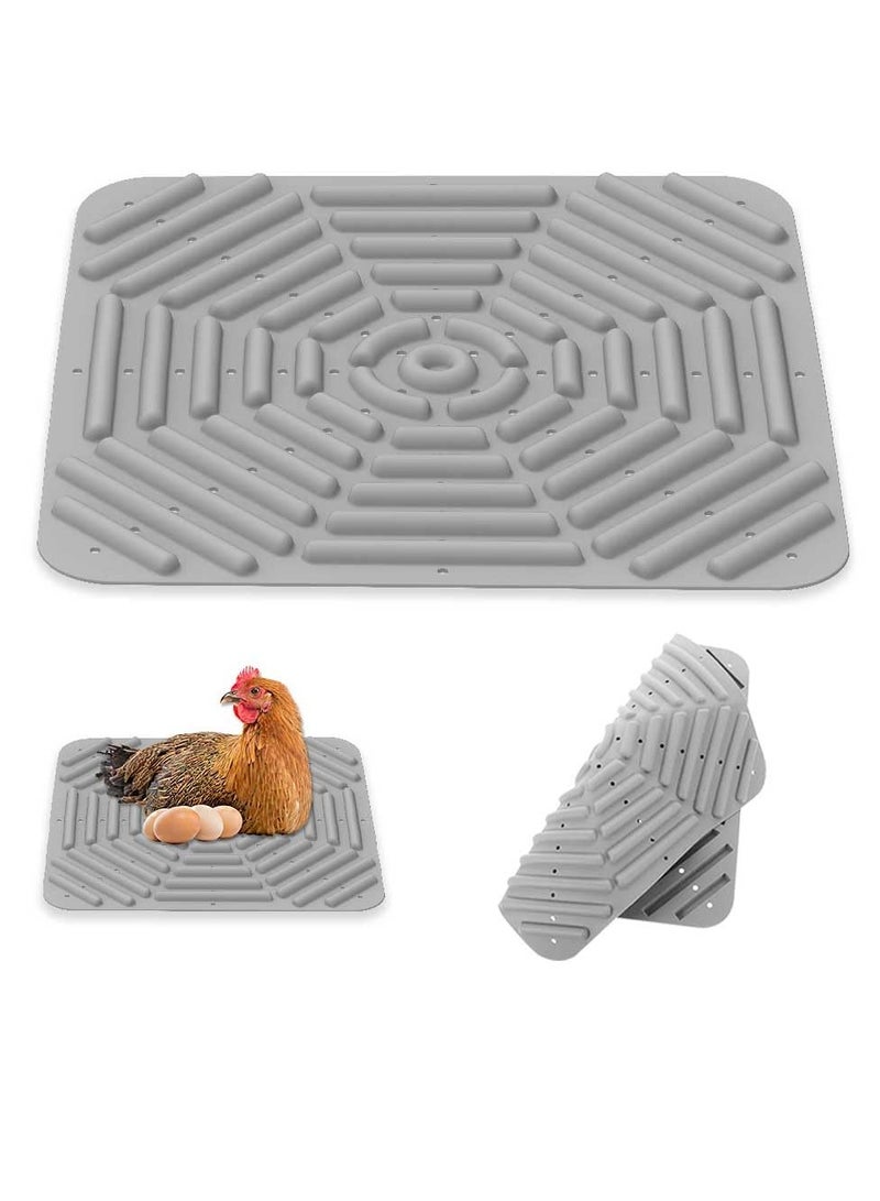 Chicken Nesting Pads 1 Pack Silicone Washable Nesting Box Pads for Chickens 12x12 Inch Reusable Gray Chicken Nesting Pads Washable Coop Liners Soft and Cozy Bedding for Chickens for Laying Eggs