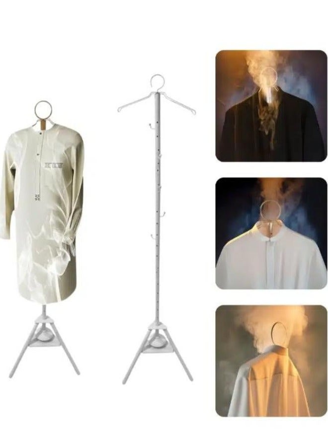 Cloth Incense Burner Stand,Garment Steamer Stand, 175cm Long Bakhoor Burner Stand Hanger With Steaming Clothes, Cloth Hooks And Holes For Home Bedroom Hotel Hall Tree for Robe, Coats, Hats, Scarves, And Clothe (White)  - Image 1