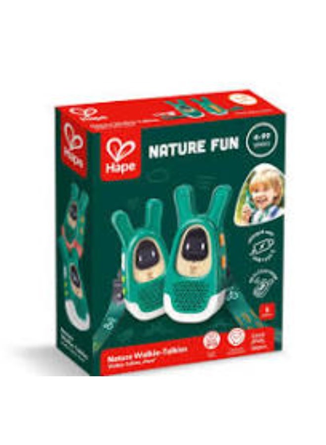 HAPE Nature Walkie-Talkies – 2 Pack Outdoor Walkie Talkie Set for Kids with 3KM Range, Adjustable Volume, SOS Signal & Light, Fun Adventure Communication Toys for Children 4Y+ - Image 1