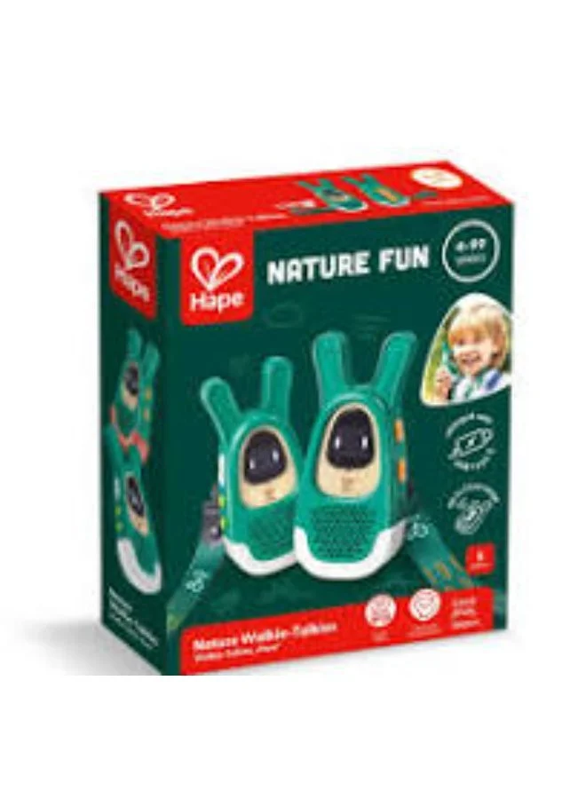هيب HAPE Nature Walkie-Talkies – 2 Pack Outdoor Walkie Talkie Set for Kids with 3KM Range, Adjustable Volume, SOS Signal & Light, Fun Adventure Communication Toys for Children 4Y+
