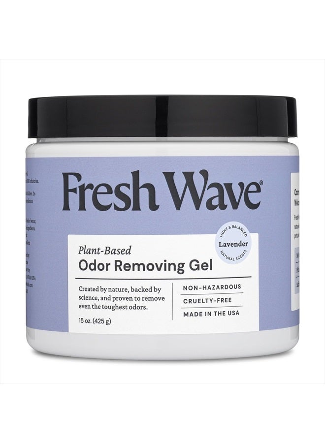 Fresh Wave Lavender Odor Removing Gel, 15 oz. | Odor Absorbers for Home | Safer Odor Relief | Natural Plant-Based Odor Eliminator | Every 15 oz. Lasts 30-60 Days | for Cooking, Trash & Pets  - Image 1