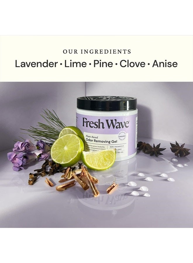 Fresh Wave Lavender Odor Removing Gel, 15 oz. | Odor Absorbers for Home | Safer Odor Relief | Natural Plant-Based Odor Eliminator | Every 15 oz. Lasts 30-60 Days | for Cooking, Trash & Pets  - Image 2