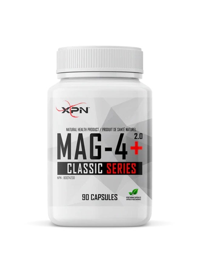 XPN Mag 4+ 2.0 Classic Series 90 Capsules – Advanced 4-Source Magnesium Complex for Recovery, Sleep & Muscle Function - Image 1