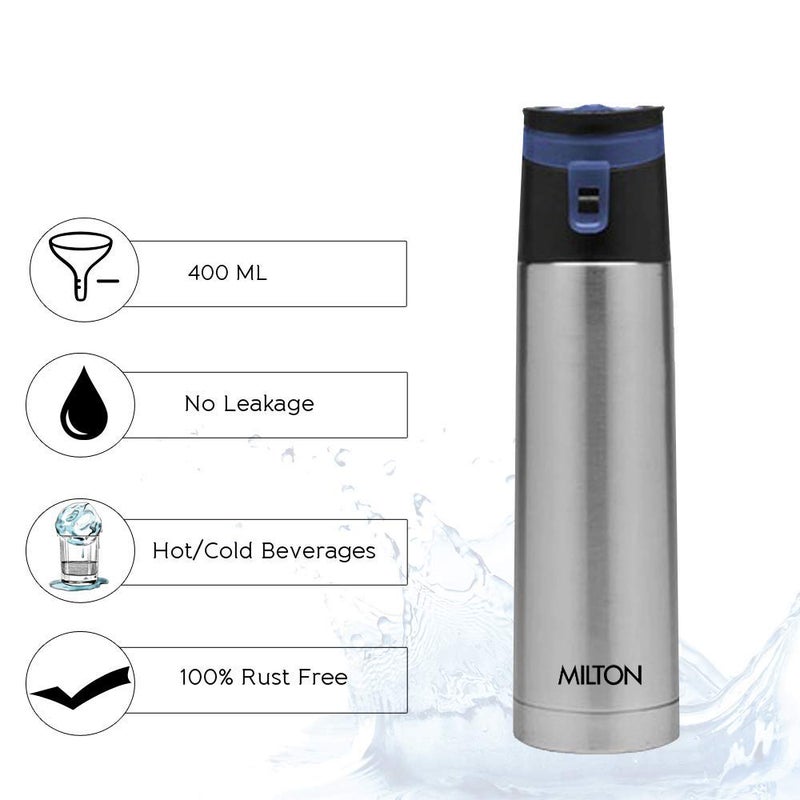 Milton Acme 400 Thermosteel Flask, 350 ml, Blue