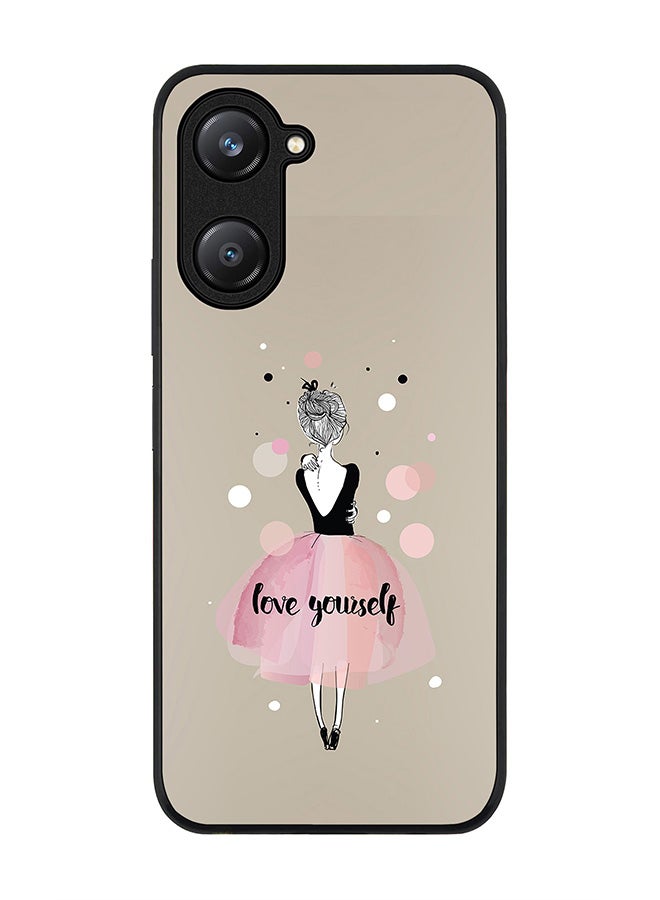 Stylizedd حافظة سوداء متينة لهاتف Vivo Y28s 5G / Vivo Y18 4G /Vivo Y03 4G، حافظة مرنة رفيعة مضادة للصدمات TPU جل - أحب نفسك - Image 1
