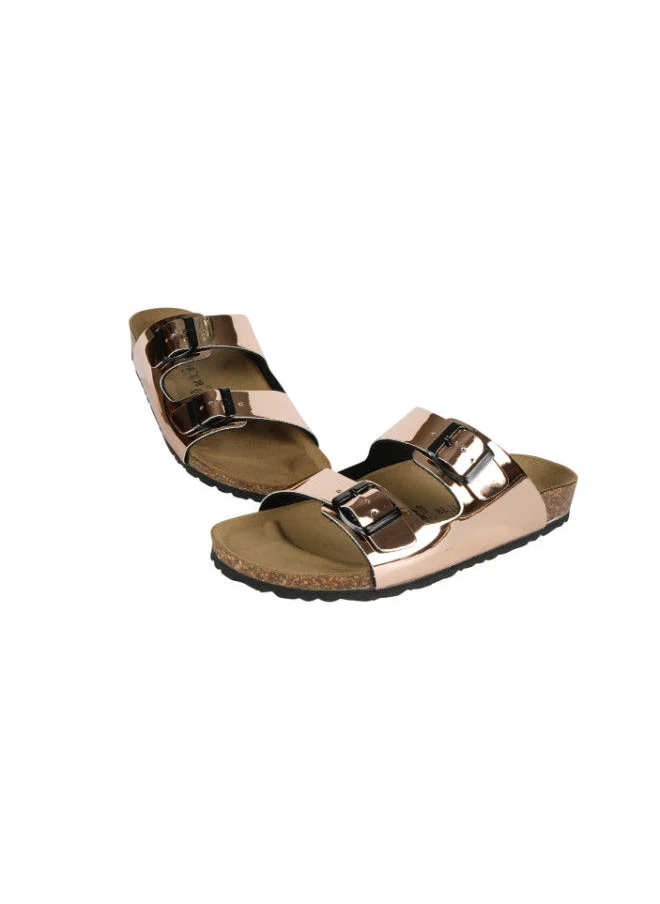 BiOCHIC Biochic Ladies Double Strap Sandals 012-442 1800T-Oro