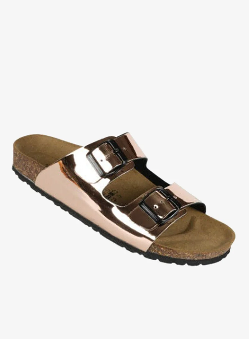 BiOCHIC Biochic Ladies Double Strap Sandals 012-442 1800T-Oro