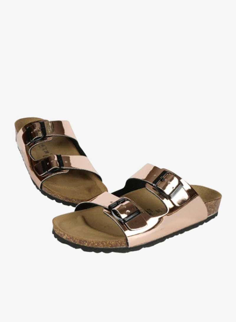 BiOCHIC Biochic Ladies Double Strap Sandals 012-442 1800T-Oro