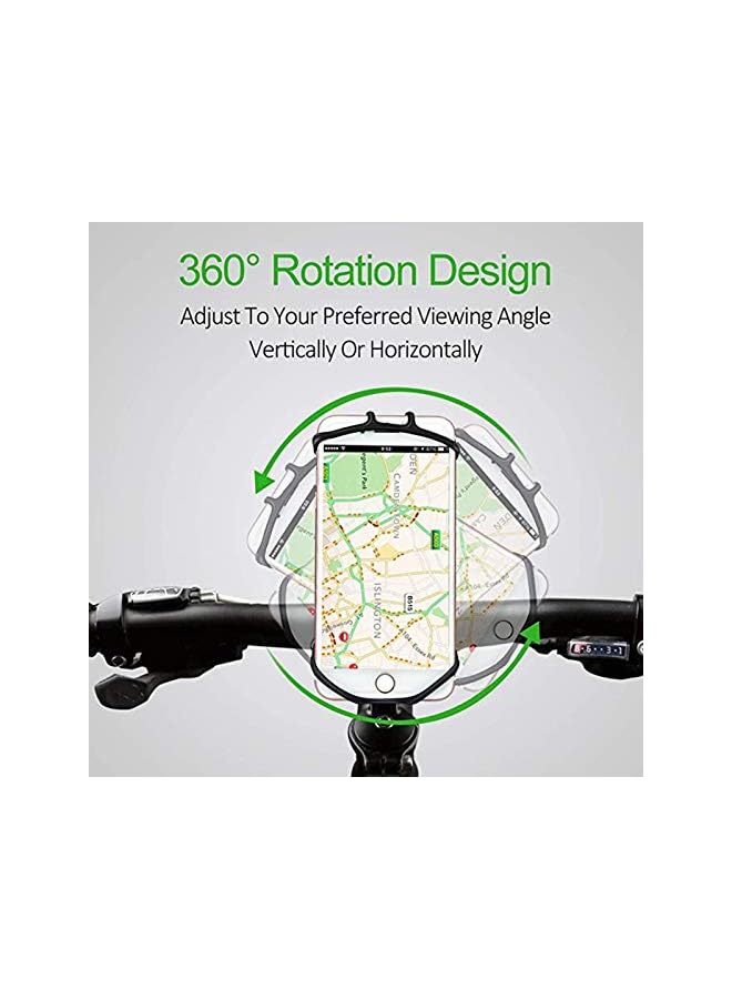 PROMASS Phone Mount, 360 DEGREE Rotation Motorcycle Bicycle Handlebar Cradle, Samsung Galaxy S10+, S10, S10e/S9/S8, XiaoMi, Huawei, LG, Black, CARMOUNT01B - Image 3