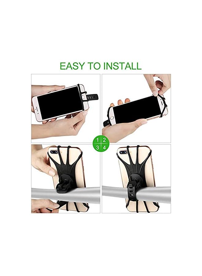 PROMASS Phone Mount, 360 DEGREE Rotation Motorcycle Bicycle Handlebar Cradle, Samsung Galaxy S10+, S10, S10e/S9/S8, XiaoMi, Huawei, LG, Black, CARMOUNT01B - Image 5