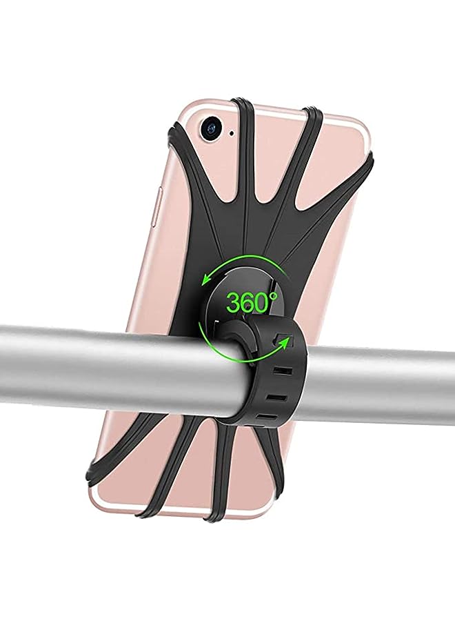 PROMASS Phone Mount, 360 DEGREE Rotation Motorcycle Bicycle Handlebar Cradle, Samsung Galaxy S10+, S10, S10e/S9/S8, XiaoMi, Huawei, LG, Black, CARMOUNT01B - Image 1