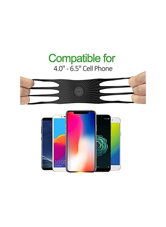 PROMASS Phone Mount, 360 DEGREE Rotation Motorcycle Bicycle Handlebar Cradle, Samsung Galaxy S10+, S10, S10e/S9/S8, XiaoMi, Huawei, LG, Black, CARMOUNT01B - Image 2