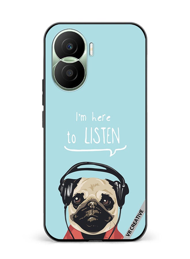 VR CREATIVE Protective Case Cover For Honor Play7T Pro Pug Life Design Multicolour - Image 1