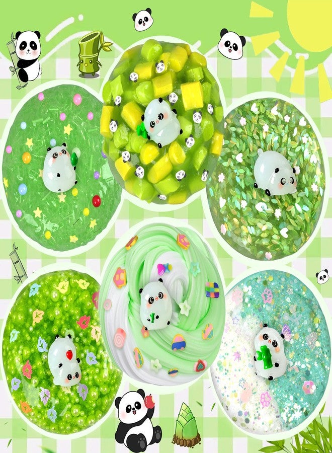 Joytry Panda Slime Kit 6×100ml, 20oz Total, Cloud, Butter, Clear & Glow in The Dark Slime Variety Pack for Kids & Adults, Stress Relief Sensory Toys, Fun Birthday Halloween - Image 4