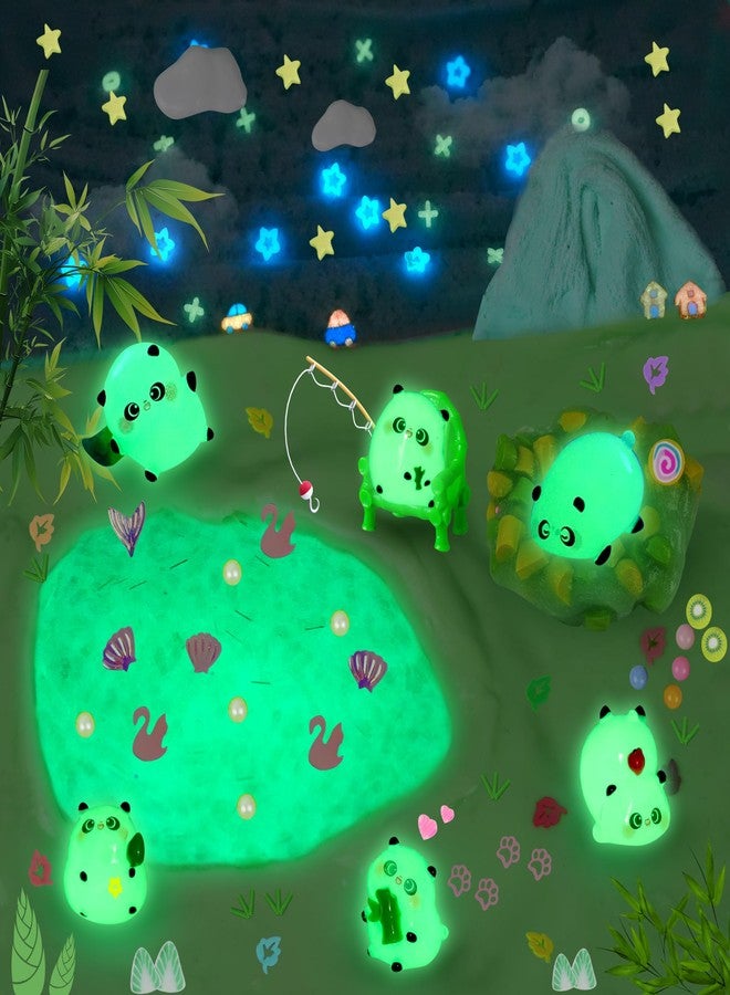 Joytry Panda Slime Kit 6×100ml, 20oz Total, Cloud, Butter, Clear & Glow in The Dark Slime Variety Pack for Kids & Adults, Stress Relief Sensory Toys, Fun Birthday Halloween - Image 2