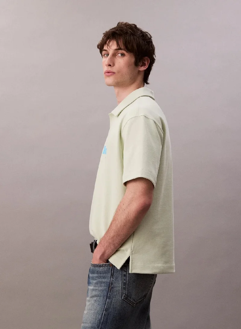 Calvin Klein Jeans Cotton Terry Logo Polo Shirt