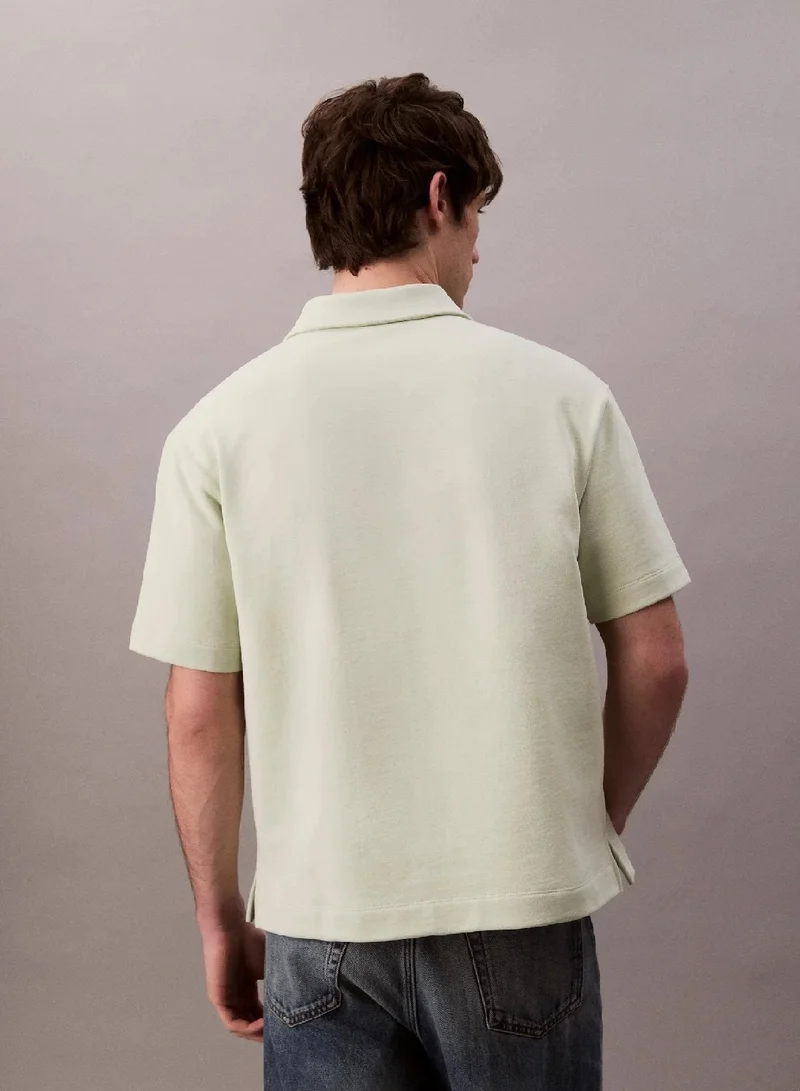 Calvin Klein Jeans Cotton Terry Logo Polo Shirt