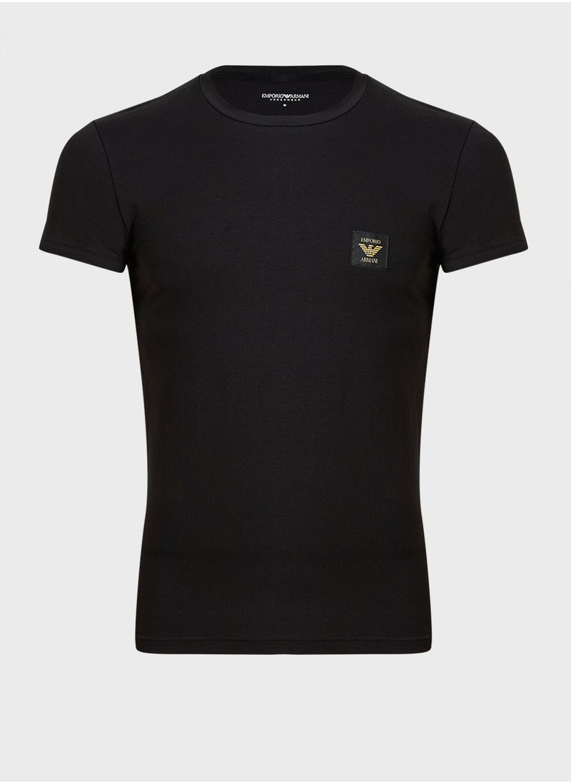 EMPORIO ARMANI - Logo Crew Neck T-Shirt & Trunks Set - Image 1