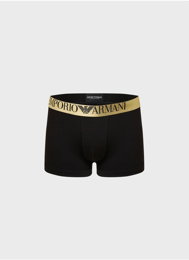 EMPORIO ARMANI - Logo Crew Neck T-Shirt & Trunks Set - Image 1