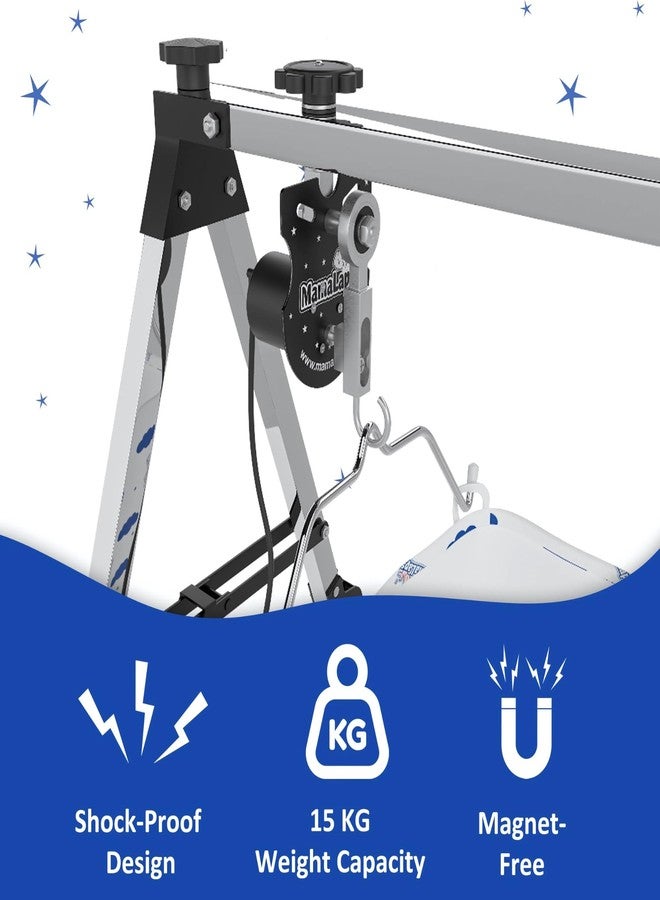 MamaLaps SS Folding Cradle Kit - Automatic Baby Cradle Swing Mechanism (Black) - Steel Auto Ghodiya Kit (Cradle not Included)| Bedside Sleeper Bedside Baby bassinets Crib for Newborn - Image 3