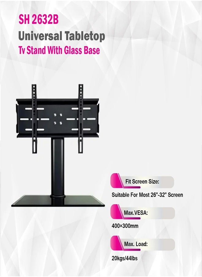 Skill Tech SH 2632B Universal Tabletop TV Stand for 26"–32" Screens, VESA 400x300, Max Load 20kg  - Image 4