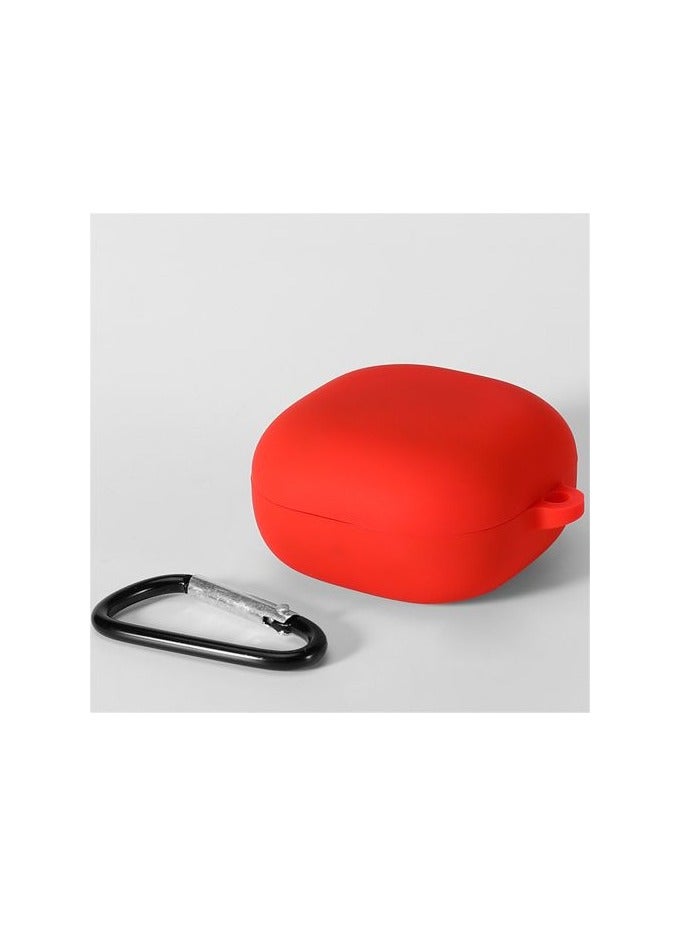 ELMO3EZZ Silicone Case for Samsung Galaxy Buds live for Women Girl Cute Soft Rubber Gel Protective Slim Cover with Lock(Red) - Image 2