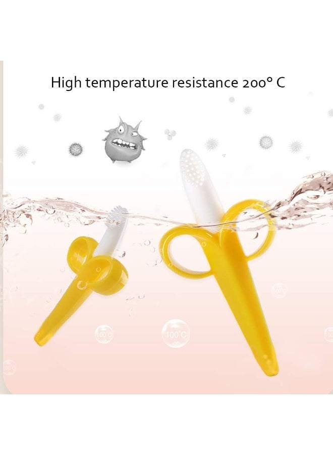 Bolelis Baby Toothbrush and Banana Yellow Babies Toddlers Molar Stick for Infant Toddlers Kid Training Tooth Brush - Image 2