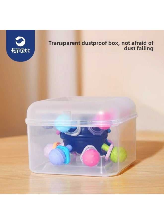 Baby Toys 0-2 Years Old Puzzle Early Education Hand Rattle 3 To June Grasp Training Grinding Glue Manhattan Hand Grab Ball-Color:Manhattan Atomic Sphere/blue - Image 5