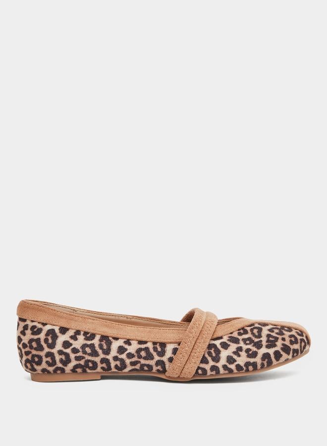Styli Animal Print Ballerina Shoes - Image 1