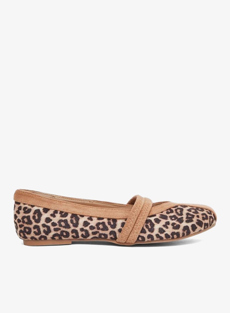 Styli Animal Print Ballerina Shoes - Image 1