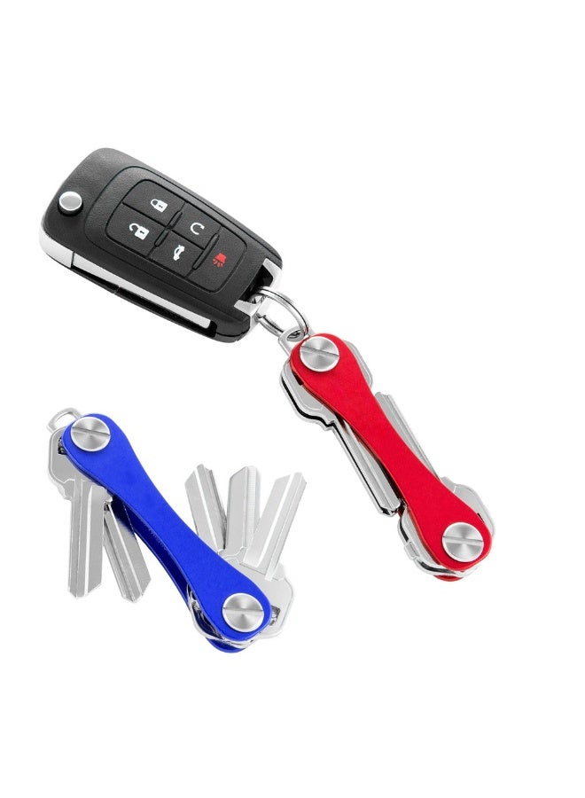 2Pcs Multifunctional Key Storage Holder Keychain Organizer EDC Keychains - Image 1