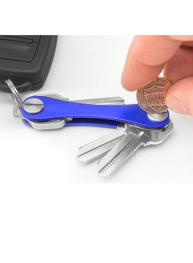 2Pcs Multifunctional Key Storage Holder Keychain Organizer EDC Keychains - Image 2