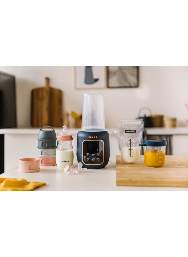 BEABA 5-in-1 Multi Milk Baby Bottle Warmer and Baby Food Warmer, Breastmilk Milk Warmer for Baby, Digital Design, Midnight - Image 1