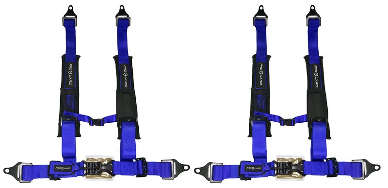 PROGUARD Blue 4 Point Harness 2" Straps Universal UTV Off-Road Harness (Two Pack) - Image 1