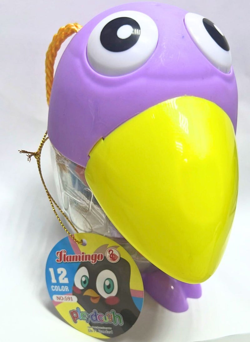 Flamingo 12-Pieces Play Dough Set Multicolor - Image 1