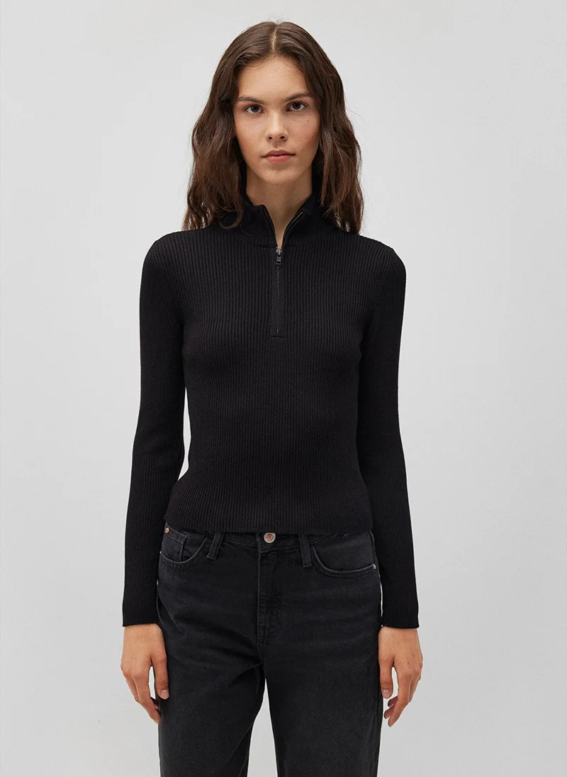 MAVI Half Zip Black Sweater