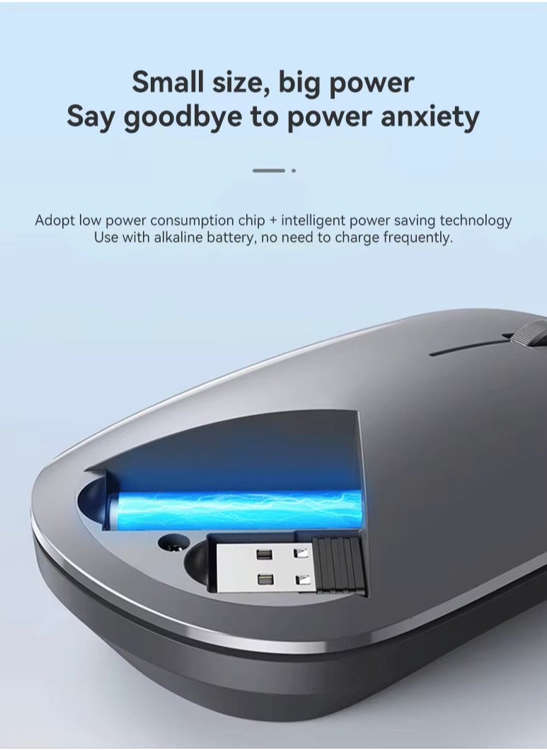 Forev - FV-988 Dual Mode Bluetooth / 2.4G Wireless Mouse Lightweight - 3 Buttons - Power Saving - 1600 DPI - Ergonomic Design For Office Business (1x AA Battery ) - Image 1