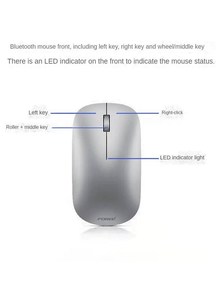 Forev - FV-988 Dual Mode Bluetooth / 2.4G Wireless Mouse Lightweight - 3 Buttons - Power Saving - 1600 DPI - Ergonomic Design For Office Business (1x AA Battery ) - Image 1