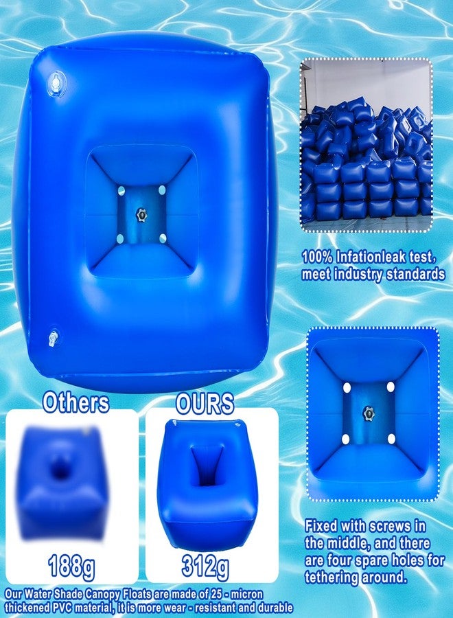 Fantang Inflatable Canopy Float Kit, 18 x 18 x 10 Inch Blue Shade Floating Kit Thick PVC Floating Pool Canopy Kit Pool Shade Floats Accessories with Air Pump for Outdoor Pools Lakes, Canopy is not Included - Image 3