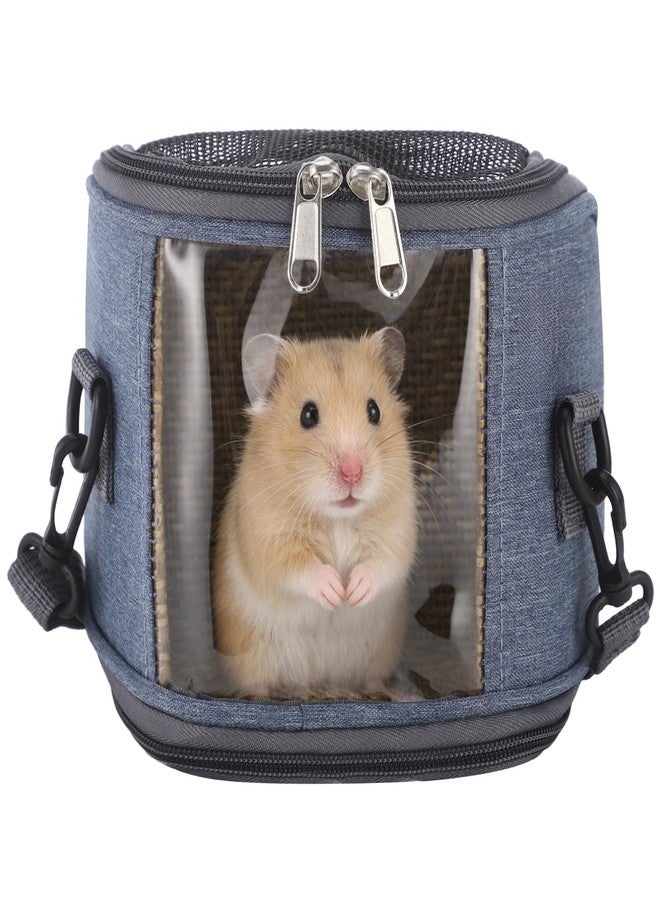 NIMBLOOM Small Animal Carrier Bag, Breathable, Adjustable & Removable Shoulder Strap & Hand-Carry Design, Clear Front Window, Washable for Hamsters & Sugar Gliders, 7.1 x 3.5 x 5.5 in - Image 1