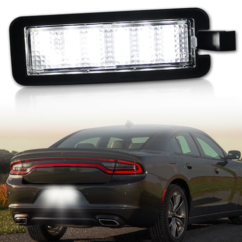 ZDEERAOTO LED License Plate Light for 20152023 Dodge Charger Challenger Chrysler 300 Chrysler Pacific 20172023 for Jeep Compass 2017202318 SMD Xenon White 6000Kfor Led Rear Tag Lamp1 Pcs - Image 1