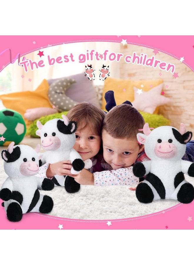 Syhood 6 Pcs Cute Cow Stuffed Animals 10 Inch Cow Plush Toys for Kids Soft Plushie Farm Animal Lover Party Supplies Birthday Soft Toy Gifts for Baby Boys Girls Adults - Image 5