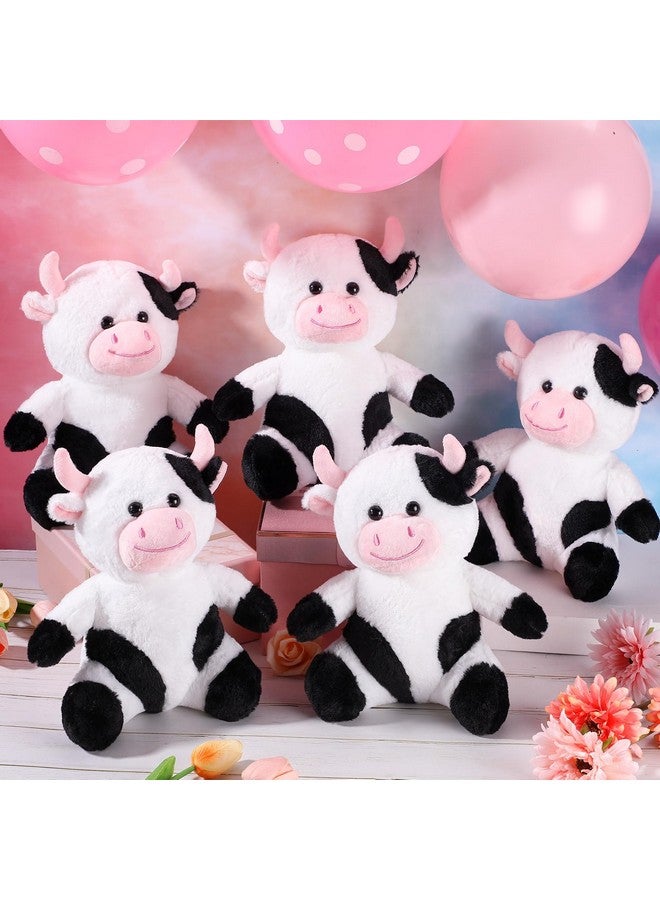 Syhood 6 Pcs Cute Cow Stuffed Animals 10 Inch Cow Plush Toys for Kids Soft Plushie Farm Animal Lover Party Supplies Birthday Soft Toy Gifts for Baby Boys Girls Adults - Image 4