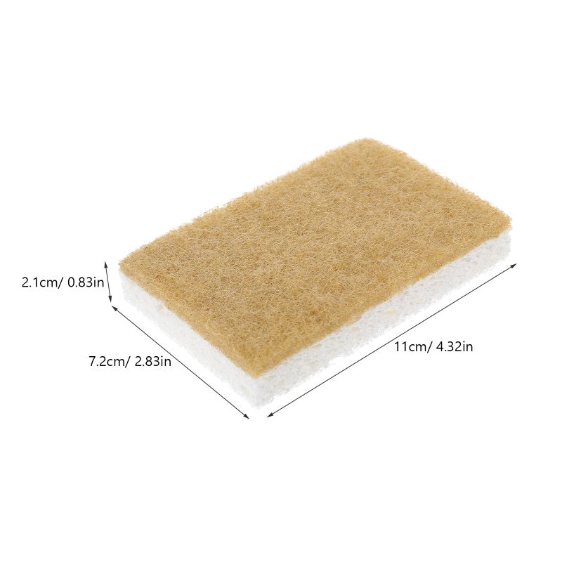 Biodegradable Cellulose Dish Sponges 12 Pack Natural White 11x7x2cm For Kitchen Cleaning - Image 3