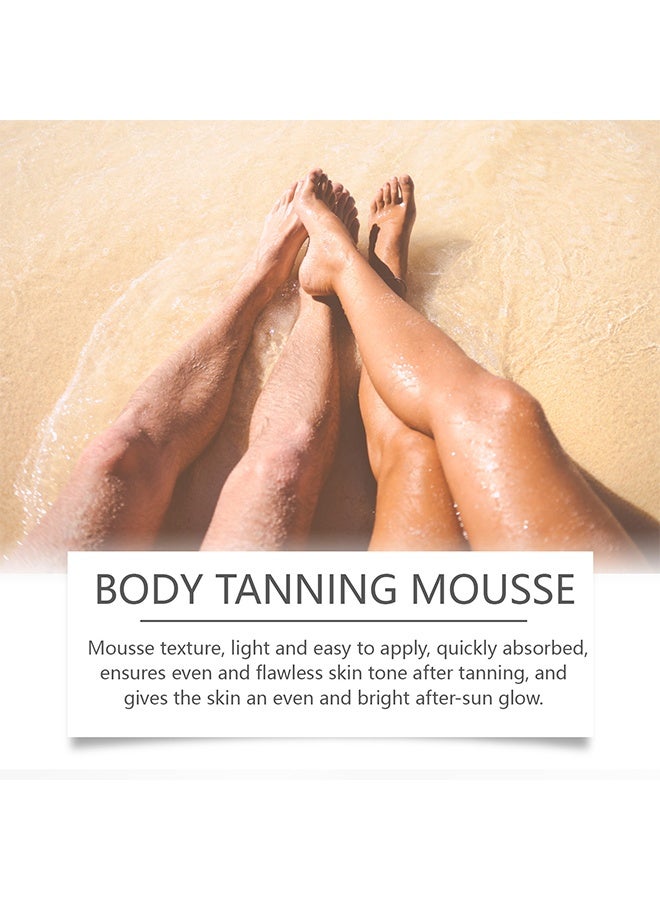 OUHOE Body Self Tanner Mousse - Tanning Accelerator Made With Natural & Organic Ingredients, Self Tanning Mousse For Fake Tan, Sunless Tanner For All Skin, Tanning Foam For Streak Free Finish 100ml - Image 4