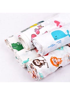 MOM'S HOME Organic Cotton Super Soft Baby Muslin Cloth Swaddle0 18 Months (Pack Of 5 Mix)  - Image 3