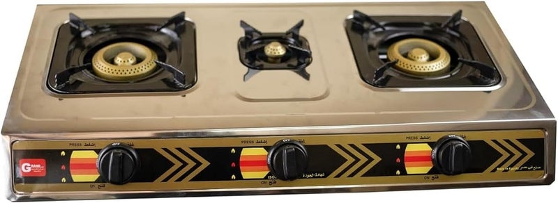 Grand Electronic Consumption Saving 3 Eye Self-Ignition Flat Cooker (NORMAL) - Image 1
