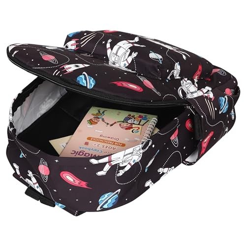MELVIS 20L Backpack School Bag For Travel With Bottle Compartment | Trendy Water Resistant High Storage Bag For Men & Women | Boys & Girls Laptop Printed Backpack For College Gift (Black Space) - Image 5