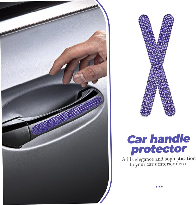 DECHOUS 4pcs Car Door Handle Protector Stickers Rhinestone -Scratch Adhesive Cover for Vehicle Door Handles Scratch Design for Cars - Image 4
